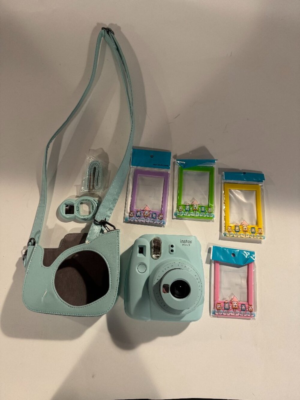 Fujifilm Instax Mini Aqua Blue Instant Film Camera + Case